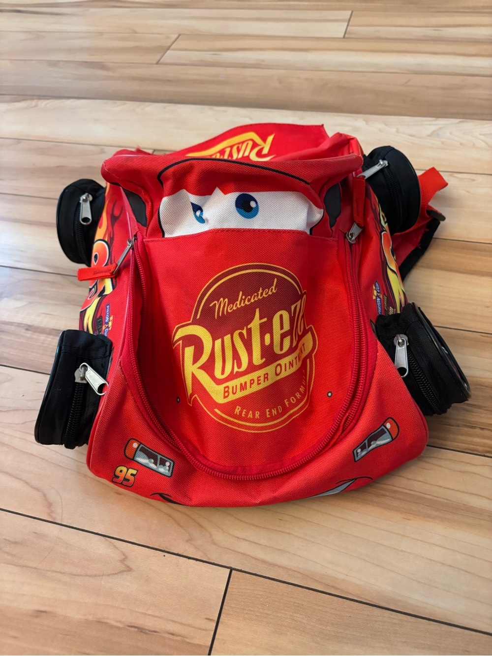 Disney Cars Lightning McQueen Kids Backpack very good condition